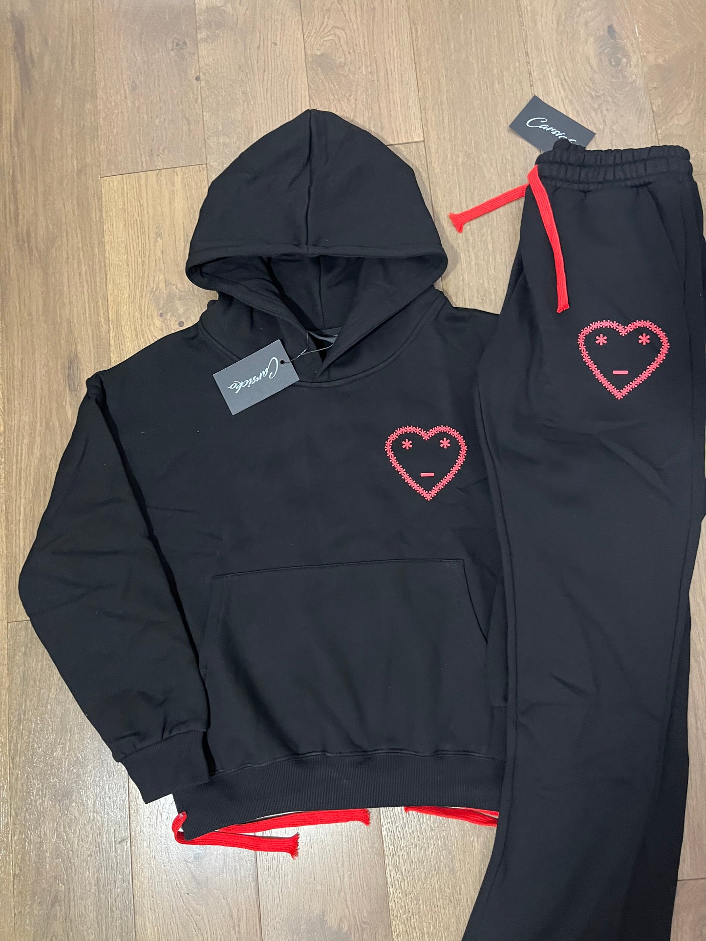 Carsicko DND Red & Black Heart tracksuit