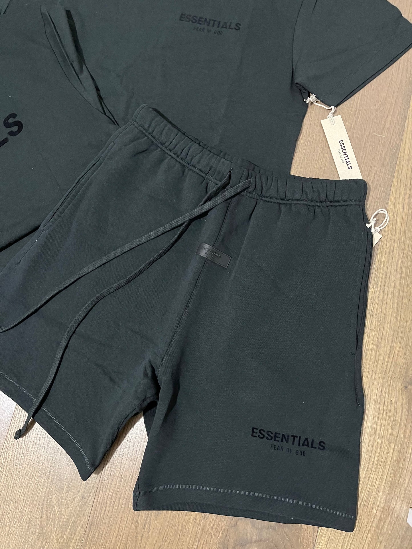FOG Essentials SS22 Dark Stretch Limo Black Tshirt short set