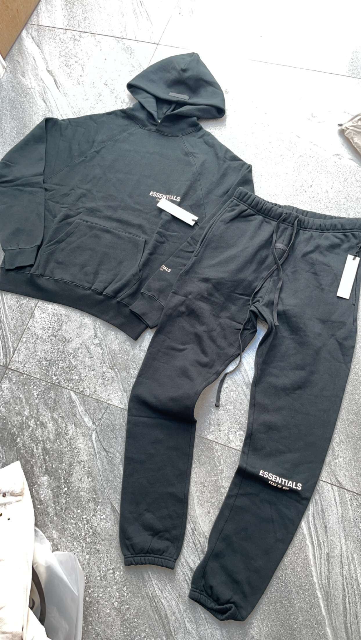 FOG Essentials Tracksuit Black Reflective 'Stretch Limo' SS21