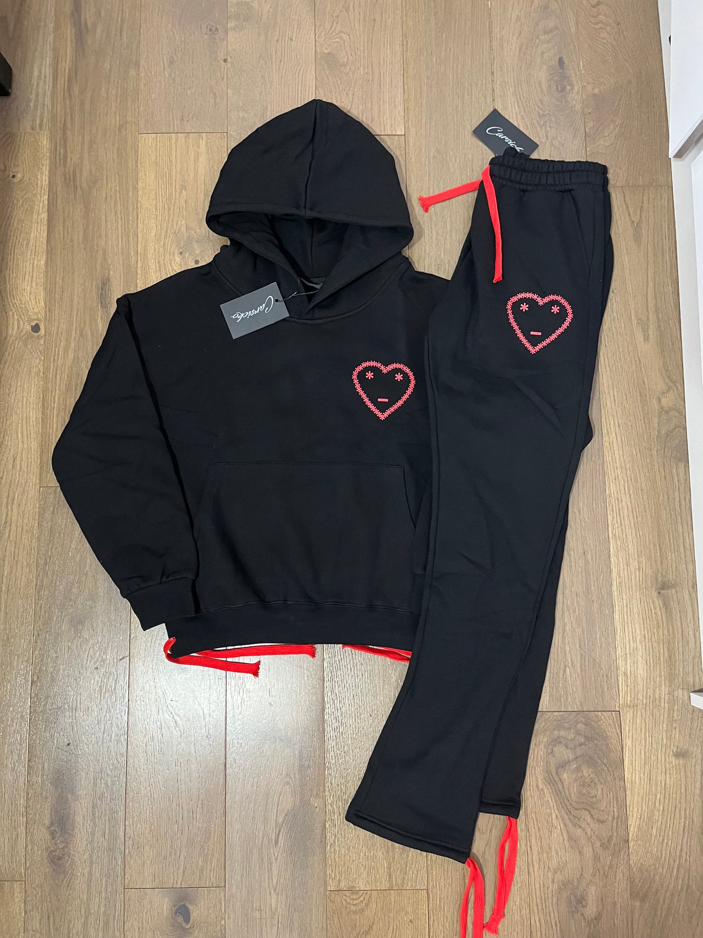 Carsicko DND Red & Black Heart tracksuit