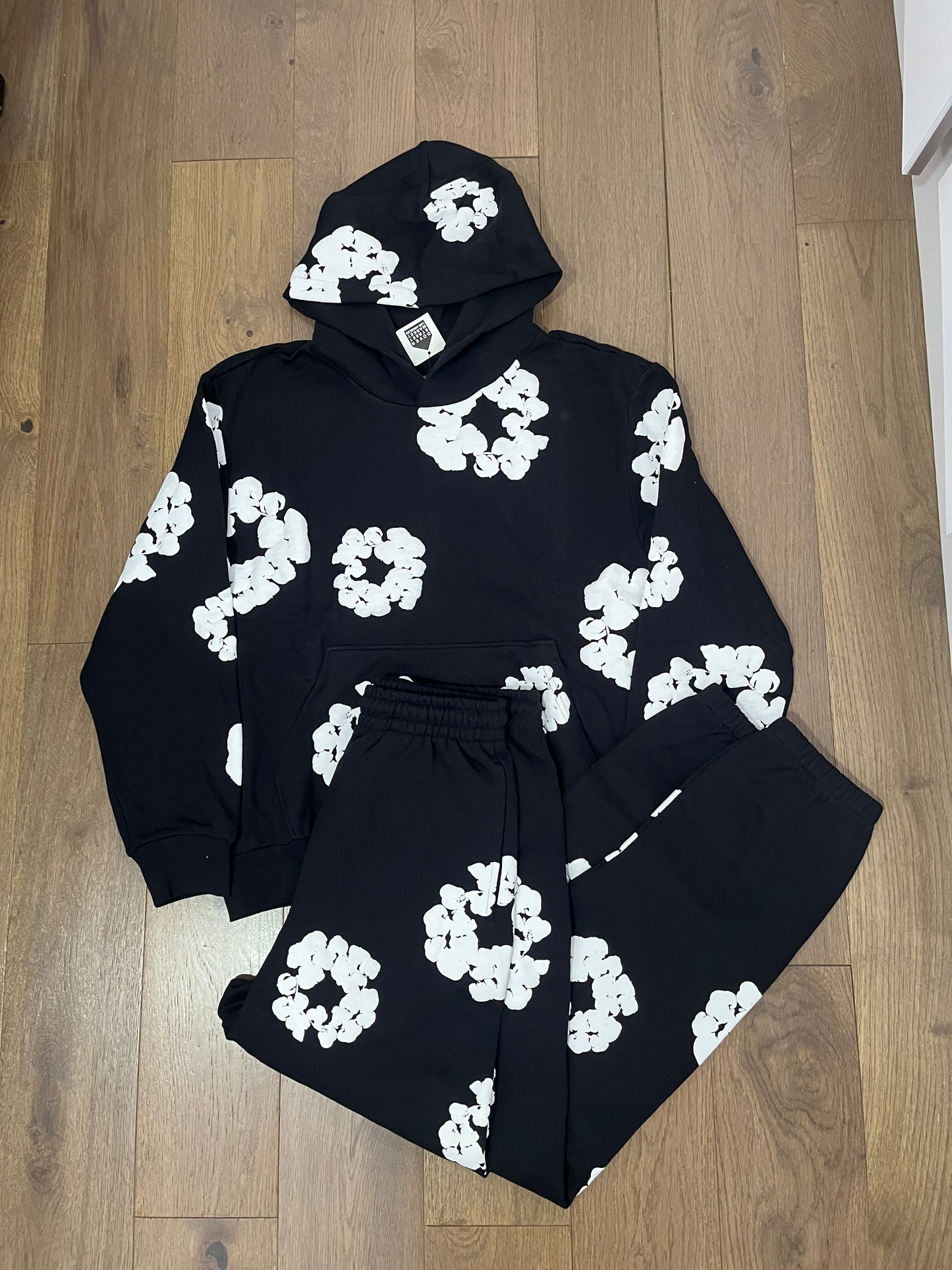 Denim Tears The Cotton Wreath Tracksuit Black White