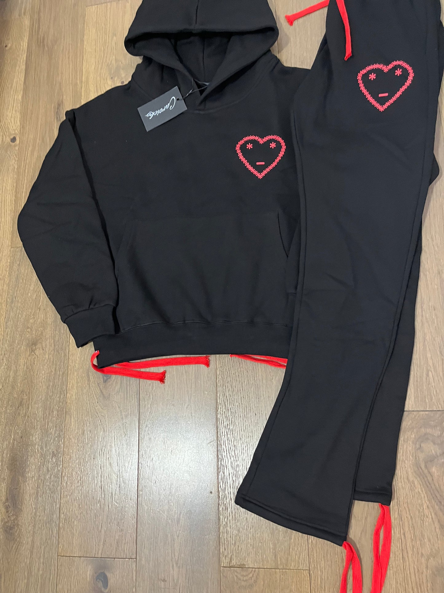 Carsicko DND Red & Black Heart tracksuit