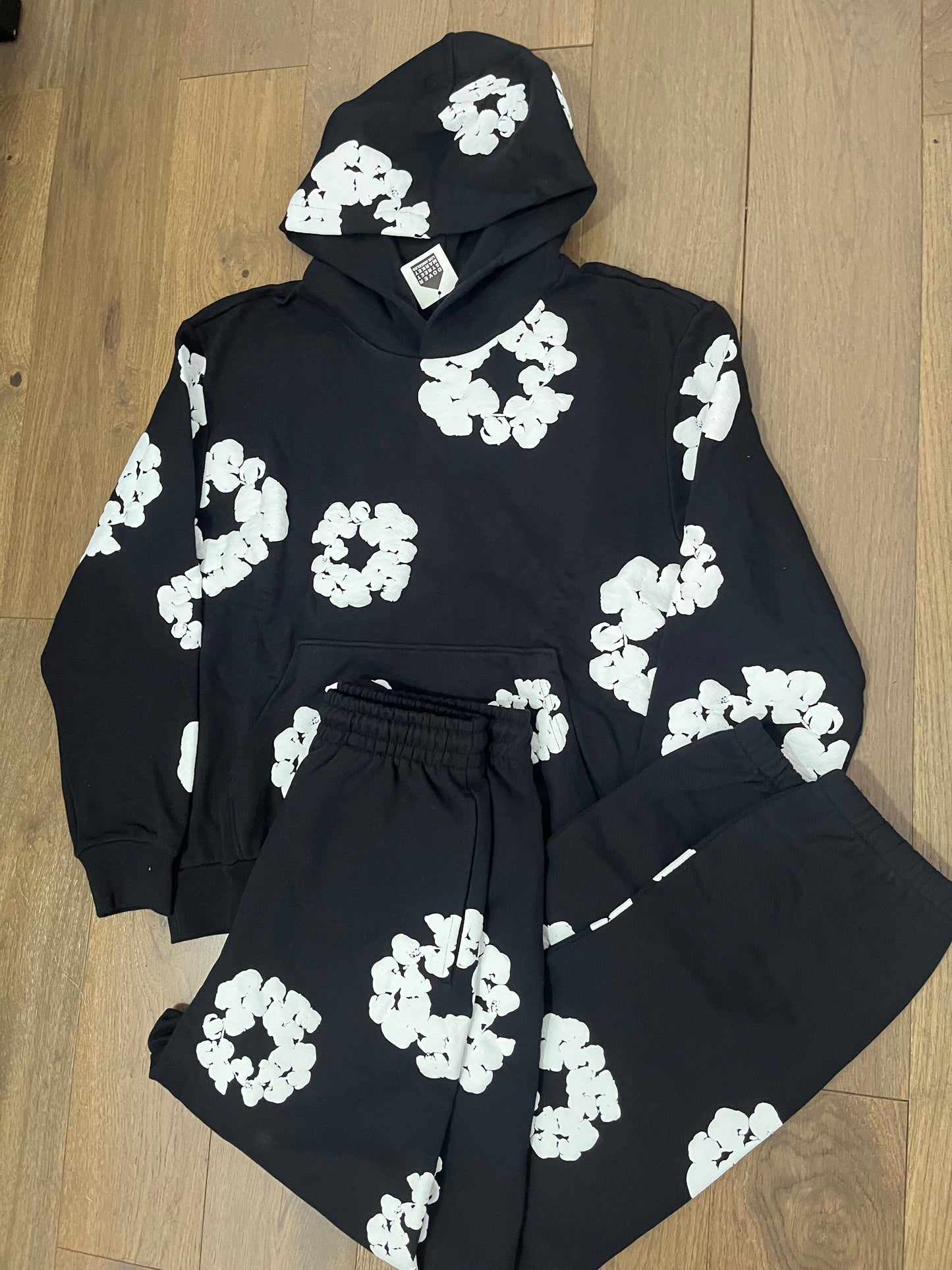 Denim Tears The Cotton Wreath Tracksuit Black White