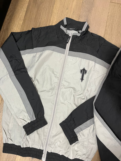 Trapstar irongate Shellsuit grey black tracksuit