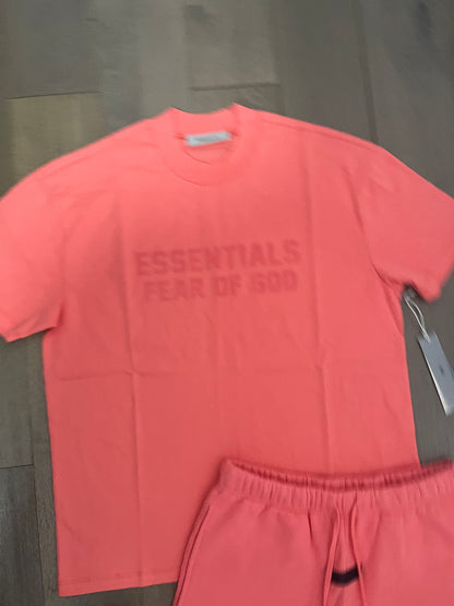 FOG Essential SS23 'Coral Pink' T-shirt & short set