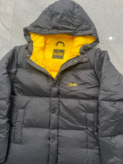 Corteiz crtz rtw bolo v2 puffer jacket black yellow