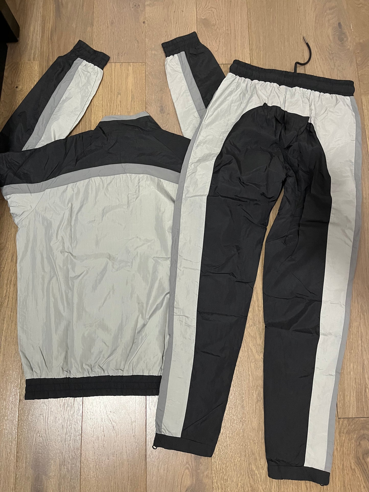 Trapstar irongate Shellsuit grey black tracksuit