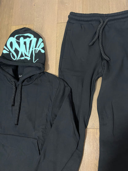 Synaworld black teal blue tracksuit