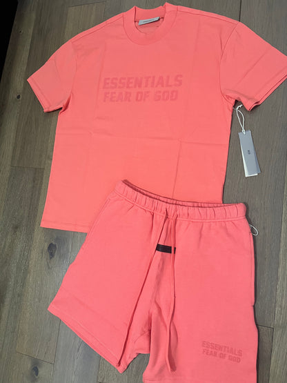 FOG Essential SS23 'Coral Pink' T-shirt & short set