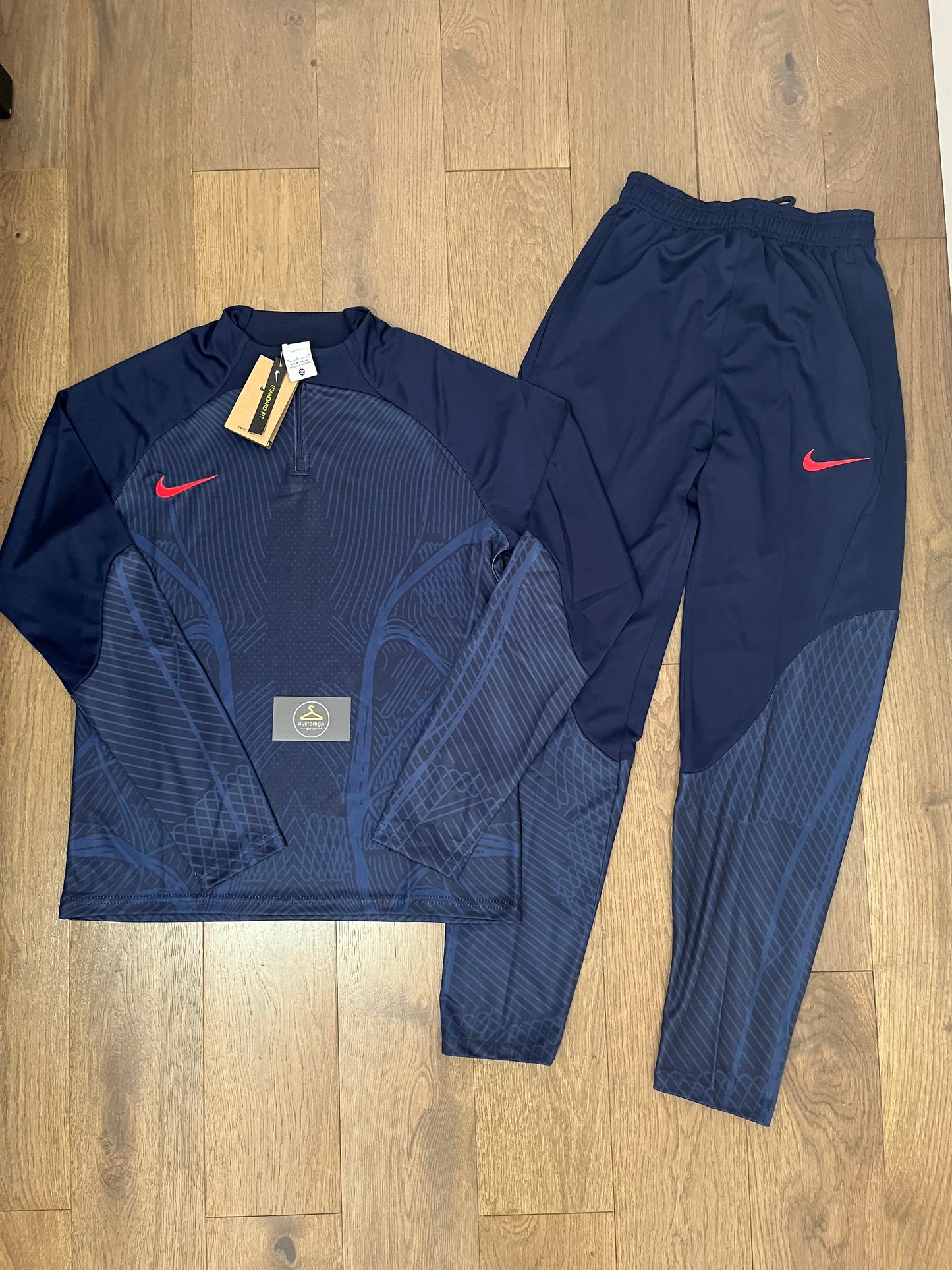 Strike Dri-Fit Tracksuit Navy Blue / Red