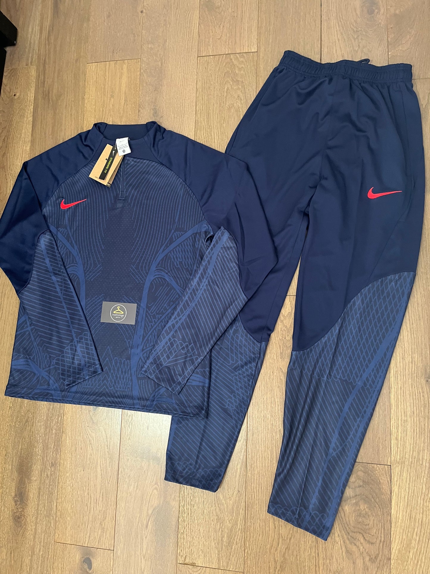 Strike Dri-Fit Tracksuit Navy Blue / Red