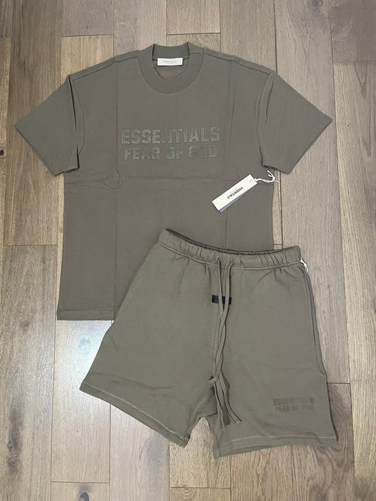 FOG Essential SS23 'Wood Brown' T-shirt & short set