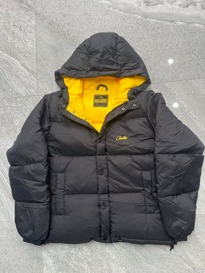 Corteiz crtz rtw bolo v2 puffer jacket black yellow