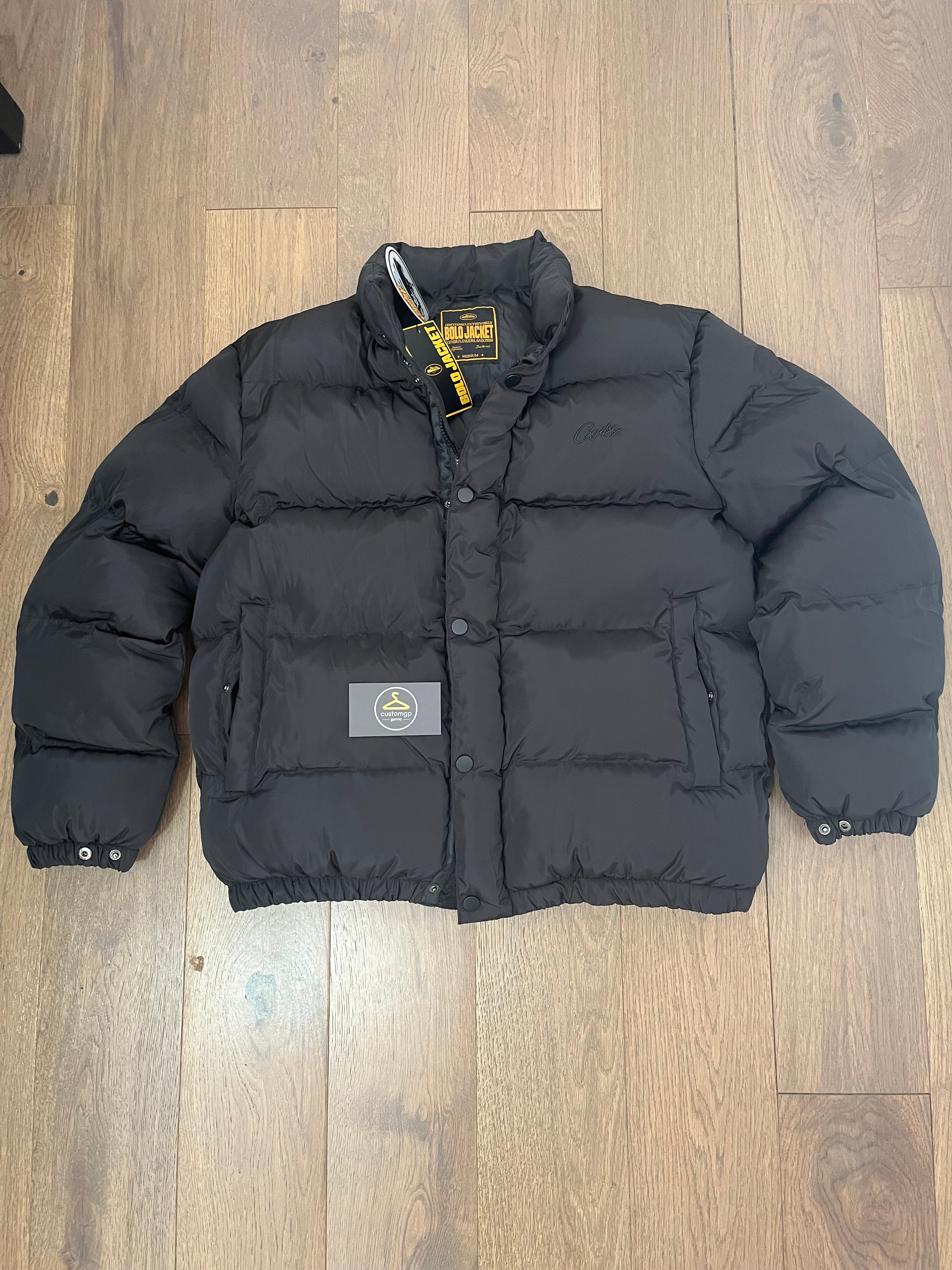 Corteiz crtz rtw Bolo Triple Black Puffer Jacket – Garmzplug