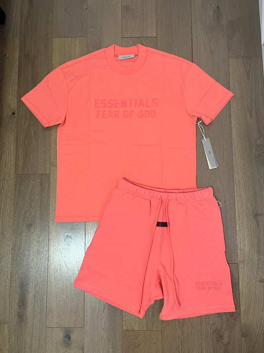 FOG Essential SS23 'Coral Pink' T-shirt & short set