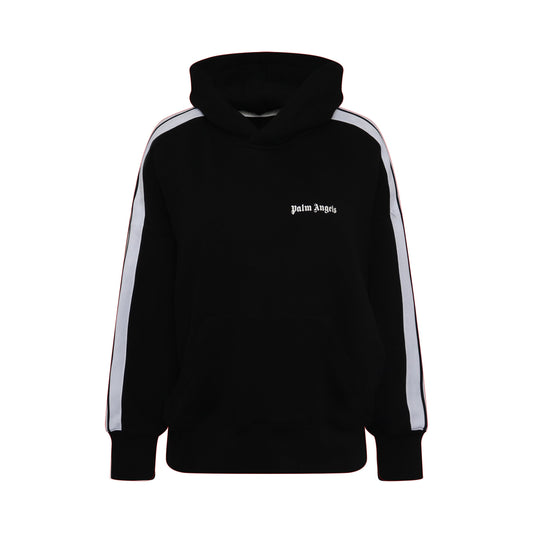 Palm Angels Full Zip side stripe Hoodie Black / White