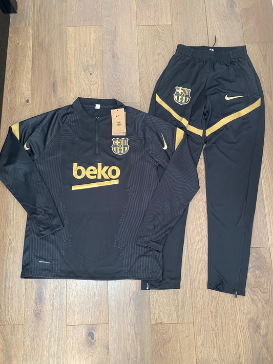 Barcelona Black & Gold dri-fit tracksuit