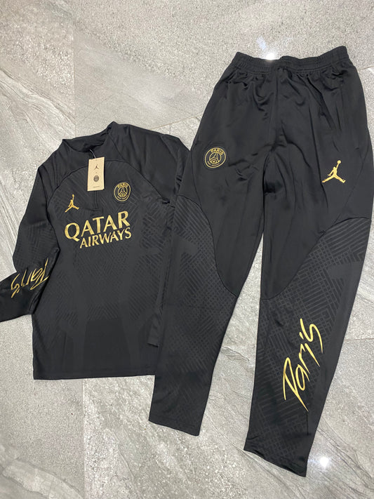 PSG Tracksuit black & Gold dri-fit